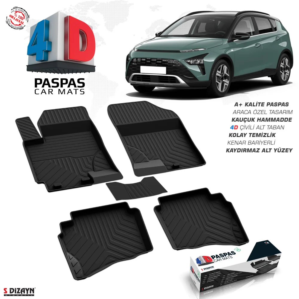 Hyundai Bayon 4D Havuzlu Paspas 2021-2024 A+Kalite
