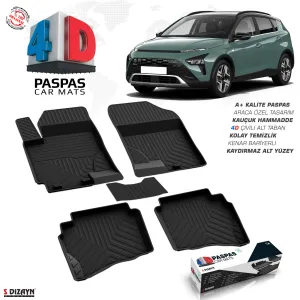 Hyundai Bayon 4D Havuzlu Paspas 2021-2024 A+Kalite