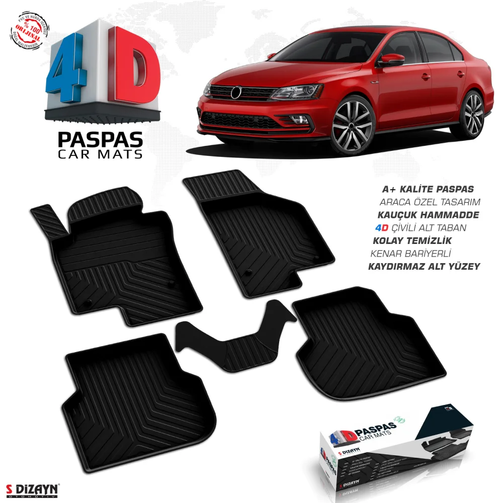 VW Jetta 4D Havuzlu Paspas 2011-2019 A+Kalite