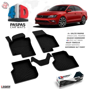 Vw Jetta 4D Havuzlu Paspas 2011-2019 A+Kalite