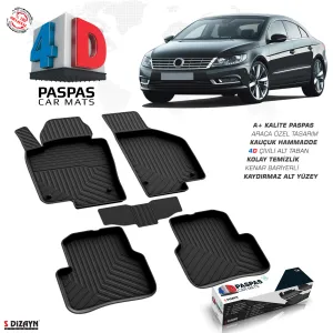 Vw Passat Cc 4D Havuzlu Paspas 2008-2017 A+ Kalite