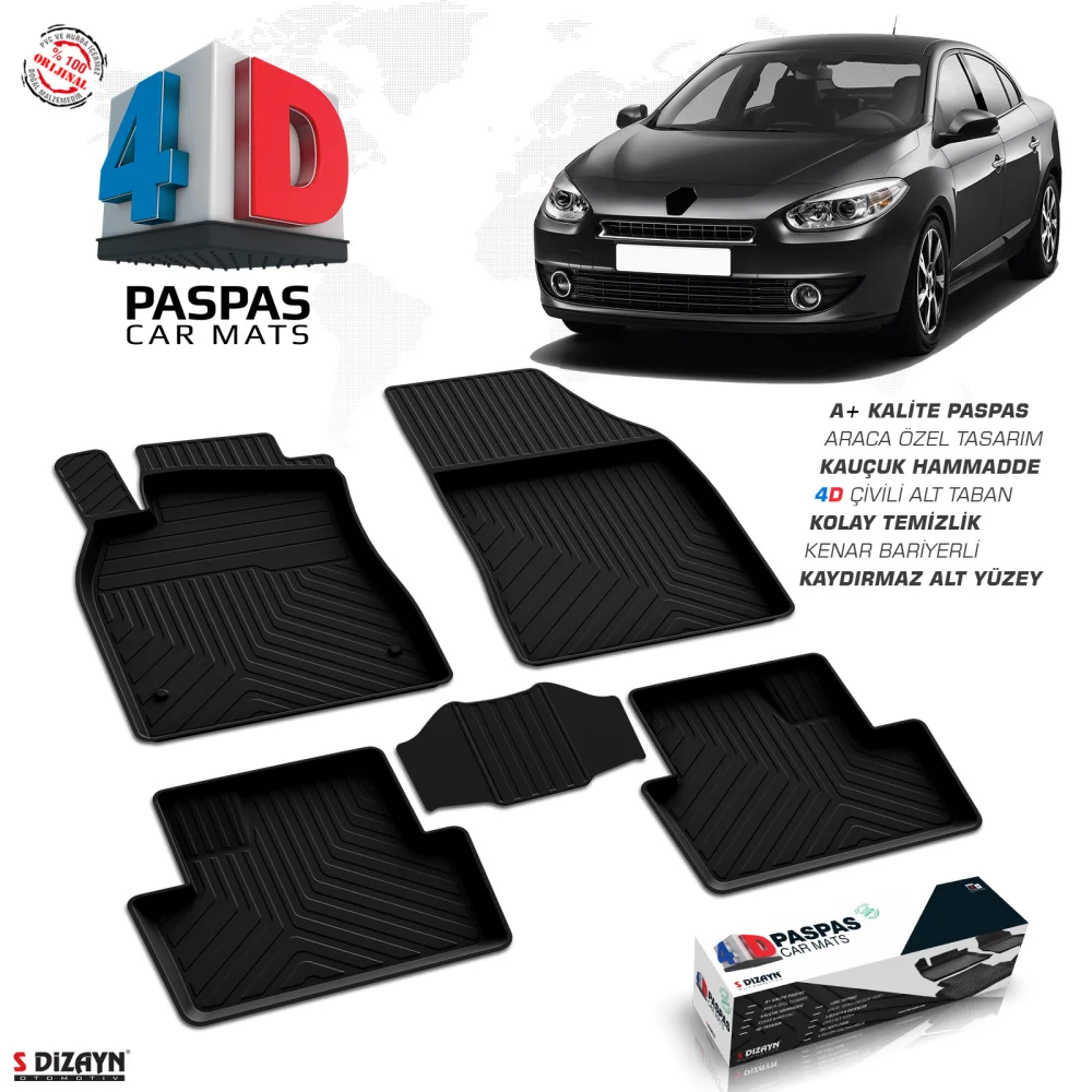 Renault Fluence 4D Havuzlu Paspas 2010-2016 A+Kalite