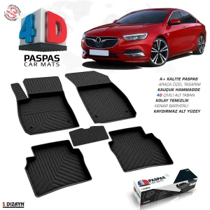 Opel Insignia 4D Havuzlu Paspas 2017-2022 A+Kalite
