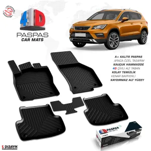 Seat Ateca 4D Havuzlu Paspas 2016-2020 A+Kalite