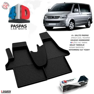 Vw Transporter T5 4D Havuzlu Paspas 2003-2015 A+Kalite