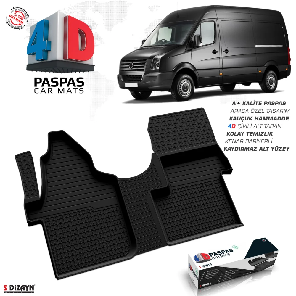 Volkswagen Crafter 4D Havuzlu Paspas 2006 Üzeri Ön Tek Koltuk