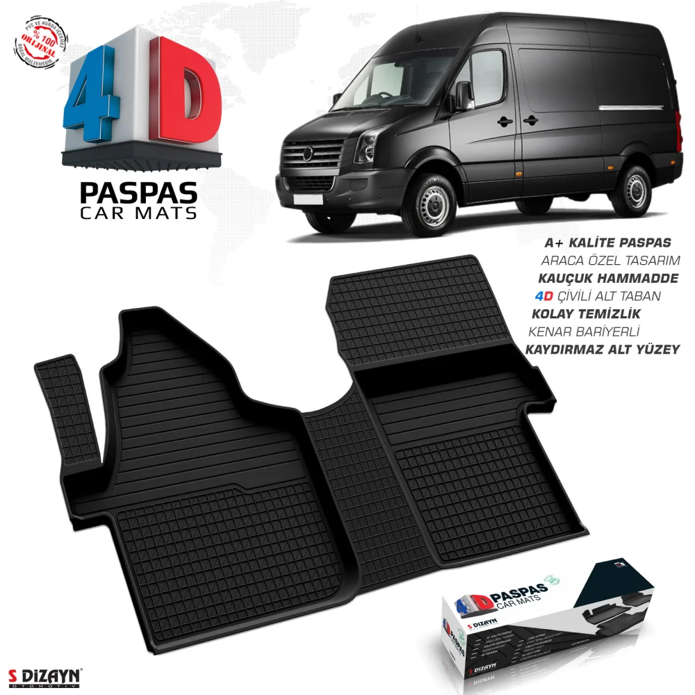 Volkswagen Crafter 4D Havuzlu Paspas 2006 Üzeri Ön Çift Koltuk
