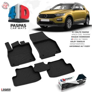 Vw T-Roc 4D Havuzlu Havuzlu Paspas 2019 Üzeri A+ Kalite