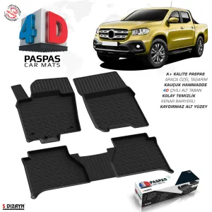 Mercedes X-Class 4D Havuzlu Paspas 2017-2020 A+Kalite