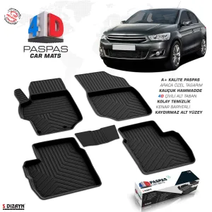 Citroen C-Elysee 4D Havuzlu Paspas 2013-2017 A+Kalite