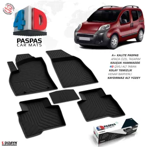 Citroen Nemo 4D Havuzlu Paspas Siyah 2008-2017 A+Kalite