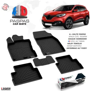 Renault Kadjar 4D Havuzlu Paspas 2015-2022 A+ Kalite