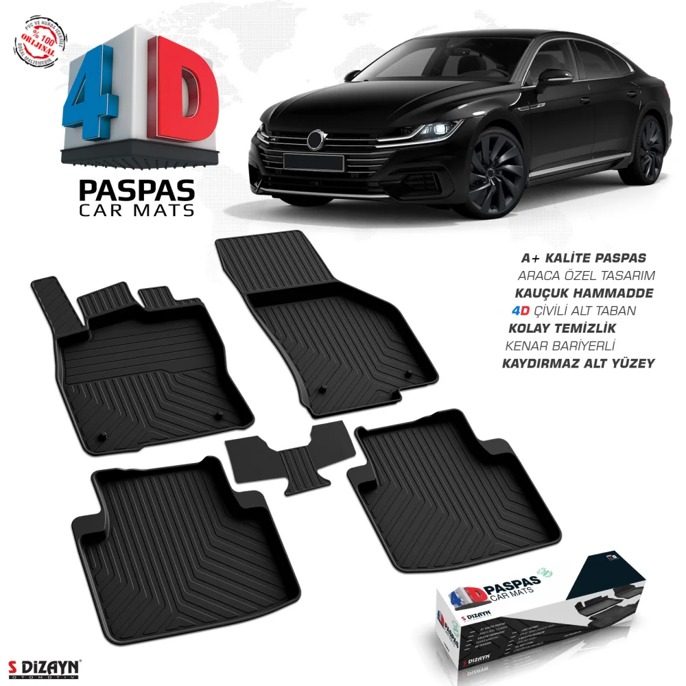 VW Arteon 4D Havuzlu Paspas 2017 Üzeri A+ Kalite