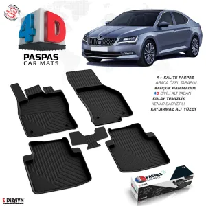 Skoda Superb 4D Havuzlu Paspas 2015-2023 A+Kalite