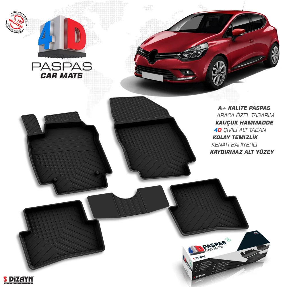 Renault Clio 4 4D Havuzlu Paspas 2012-2019 A+Kalite
