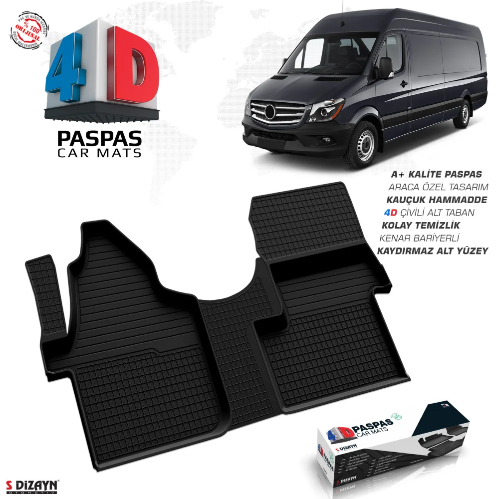Mercedes Sprinter W906 4D Havuzlu Paspas 2006-2013 Ön Tek Koltuk