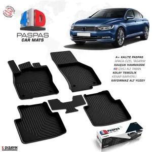 Vw Passat B8 4D Havuzlu Paspas 2015-2019 A+Kalite