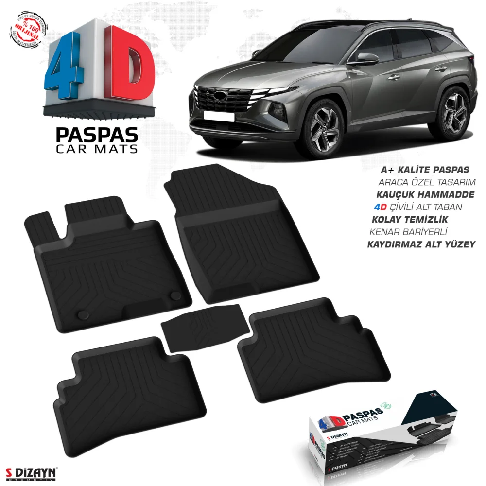 Hyundai Tucson 4 4D Havuzlu Paspas 2021 Üzeri A+ Kalite