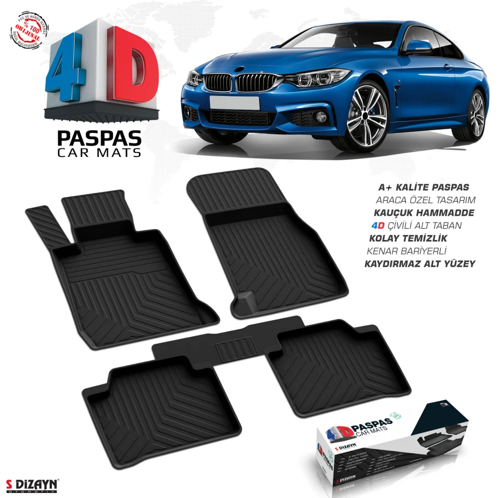 Bmw 4 Serisi F36 Grand Coupe 4D Havuzlu Paspas 2013-2020 A+Kalite