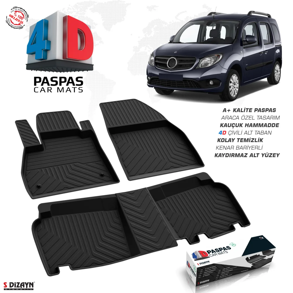 Mercedes Citan 4D Havuzlu Paspas 2013-2021 A+ Kalite