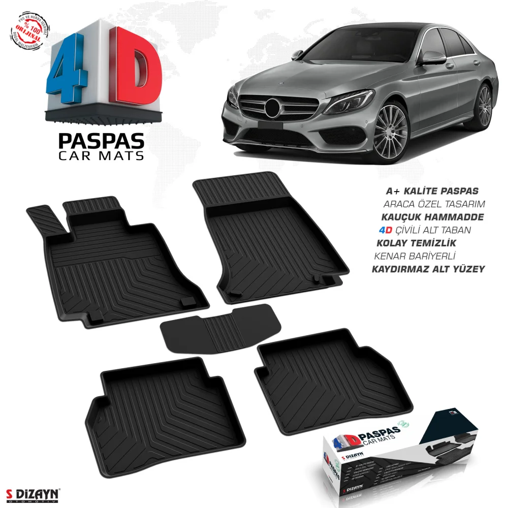 Mercedes C Serisi W205 4D Havuzlu Paspas 2015-2020 A+ Kalite