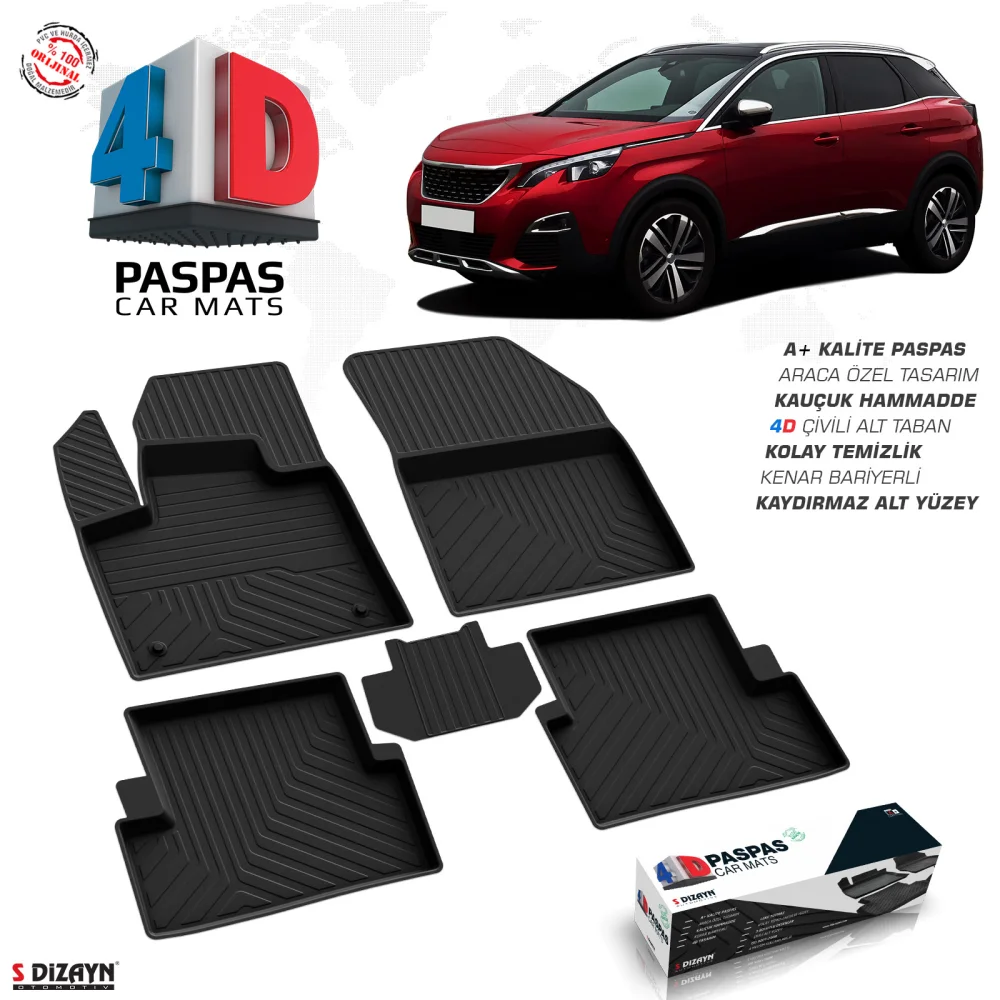 Peugeot 3008 Active 4D Havuzlu Paspas 2016-2023