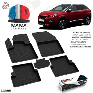 Peugeot 3008 Active 4D Havuzlu Paspas 2016-2023