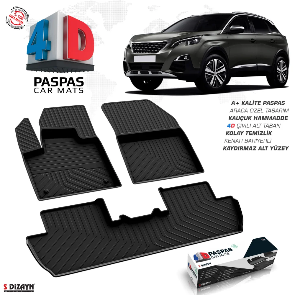 Peugeot 3008 GT-Line 4D Havuzlu Paspas 2016-2023
