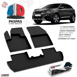Peugeot 3008 Gt-Line 4D Havuzlu Paspas 2016-2023