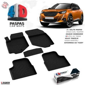 Peugeot 2008 4D Havuzlu Paspas 2019-2023 A+Kalite