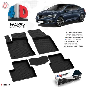 Renault Megane 4 Sedan 4D Havuzlu Paspas 2016-2020 A+Kalite
