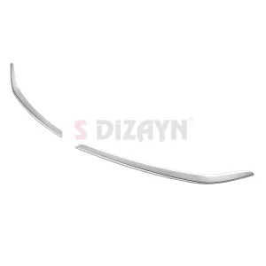 S-Dizayn Fiat Doblo 3 Krom Far Üst Çıtası 2 Prç. 2023 Üzeri A+ Kalite - Görsel 3