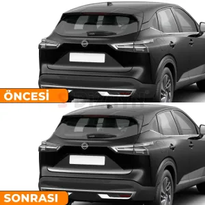 S-Dizayn Nissan Qashqai Krom Bagaj Alt Çıtası 2021 Üzeri A+ Kalite (Mat Krom) thumb 5