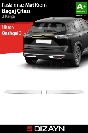 Nissan Qashqai 2021-Günümüz (J12) uyumlu Krom Bagaj Çıtası 2 Prç. 2021 Üzeri A+ Kalite (Mat Krom) modelleri DRS Tuning'de. Kaliteli malzeme, hızlı kargo ve