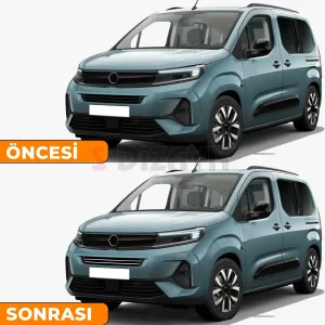 S-Dizayn Opel Combo Makyajlı Krom Ön Tampon Çıtası 2 Prç 2023 Üzeri A+ Kalite thumb 5