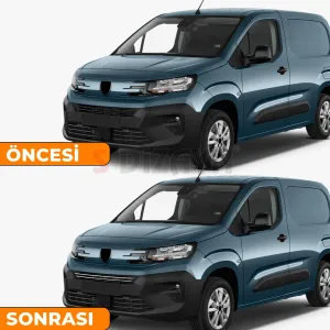 S-Dizayn Peugeot Partner Makyajlı Krom Ön Tampon Çıtası 2 Prç 2023 Üzeri A+ Kalite thumb 5
