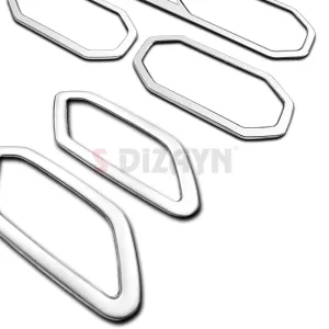 S-Dizayn Renault Duster Krom Havalandırma ve İç Kapı Kolu Çerçevesi 7 Prç. 2024 Üzeri (Mat Krom) A+ Kalite thumb 4