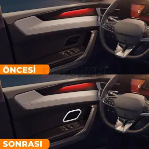 S-Dizayn Renault Boreal Krom İç Kapı Kolu Çerçevesi 4 Prç 2025 Üzeri A+ Kalite (Parlak Krom) thumb 5