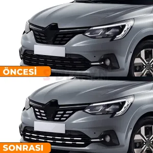 S-Dizayn Renault Taliant Krom Ön Panjur ve Tampon Çıta Seti Diamond Model 18 Prç. 2021 Üzeri A+ Kalite thumb 5