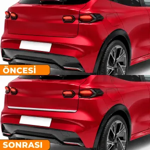 S-Dizayn Renault Clio 6 Krom Bagaj Alt Çıtası (Mat Krom) 2025 Üzeri A+ Kalite thumb 5
