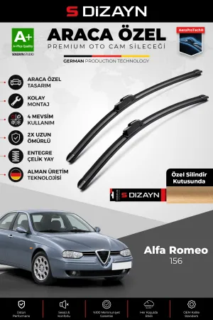 S-Dizayn Alfa Romeo 156 Ön Cam Silecek Seti 1997-2007 Premium Araca Özel 55-53 Cm  A+ Kalite