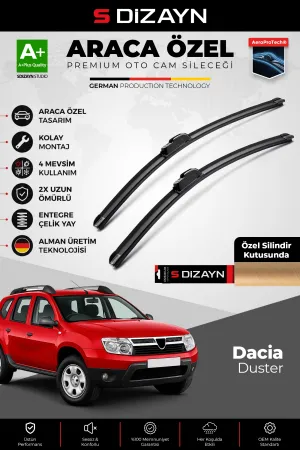 Dacia Duster Ön Cam Silecek Seti 2009-2014 Premium Araca Özel 50-50 Cm  A+ Kalite