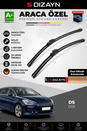 S-Dizayn DS DS5 Ön Cam Silecek Seti 2017 Üzeri Premium Araca Özel 70-40 Cm  A+ Kalite