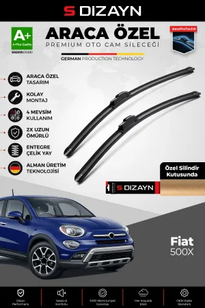 Fiat 500X Ön Cam Silecek Seti 2014 Üzeri Premium Araca Özel 65-38 Cm  A+ Kalite