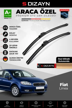 Fiat Linea Ön Cam Silecek Seti 2007-2018 Premium Araca Özel 65-38 Cm  A+ Kalite