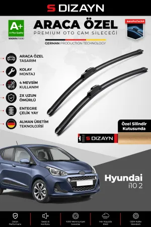 S-Dizayn Hyundai I10 Ön Cam Silecek Seti 2013-2019 Premium Araca Özel 55-40 Cm  A+ Kalite