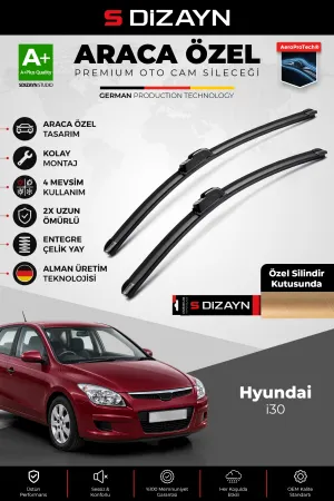 S-Dizayn Hyundai i30 Ön Cam Silecek Seti 2007-2010 Premium Araca Özel 60-45 Cm  A+ Kalite