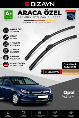 Opel Astra H Ön Cam Silecek Seti 2004-2009 Premium Araca Özel 55-45 Cm  A+ Kalite