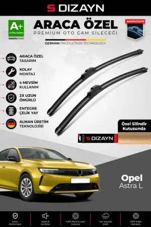 Opel Astra L Ön Cam Silecek Seti 2021 Üzeri Premium Araca Özel 60-40 Cm  A+ Kalite