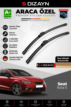 S-Dizayn Seat Ibiza Ön Cam Silecek Seti 2017 Üzeri Premium Araca Özel 65-40 Cm  A+ Kalite